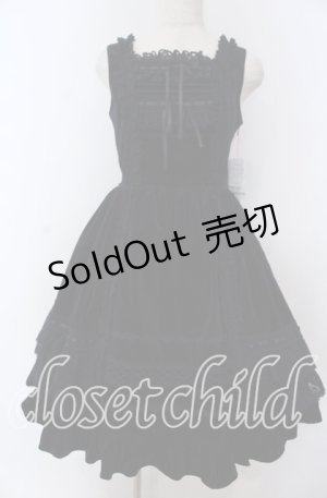 画像: BABY,THE STARS SHINE BRIGHT / 別珍レースフリルジャンパースカート(2025)  ネイビー O-25-12-05-1002-BA-OP-IG-OS