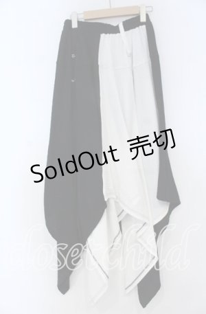 画像: Deorart / Wガーゼ・ユニセックス スカート F ブラック×ホワイト O-25-12-05-1013-PU-PA-OW-OS