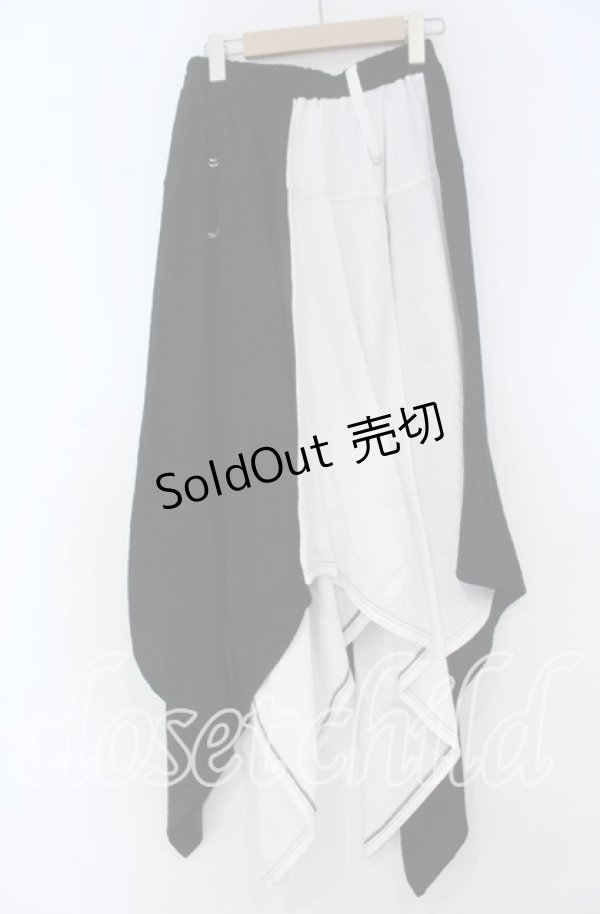 画像1: Deorart / Wガーゼ・ユニセックス スカート F ブラック×ホワイト O-25-12-05-1013-PU-PA-OW-OS (1)