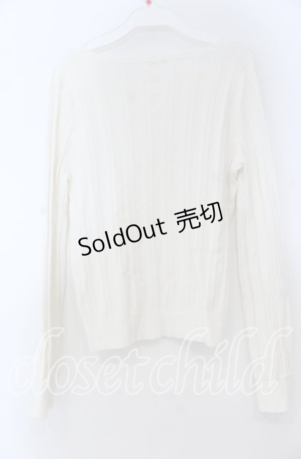 画像2: axes femme / フラワーモチーフ使いニットプル M キナリ O-25-12-05-1015-AX-TO-OW-OS (2)