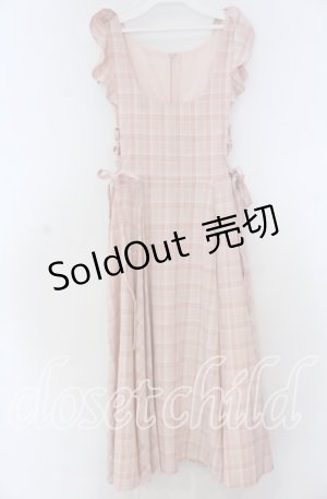 画像: Secret Honey / サイドスピンドルチェックジャンパースカート  ピンク O-25-12-05-1018-CA-OP-OW-ZT523