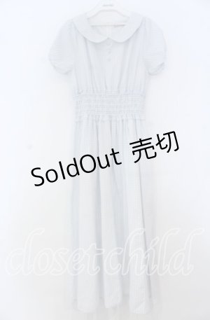 画像: Ank Rouge / パフ袖丸襟ロングワンピース M サックス O-25-12-05-1022-CA-OP-OW-OS