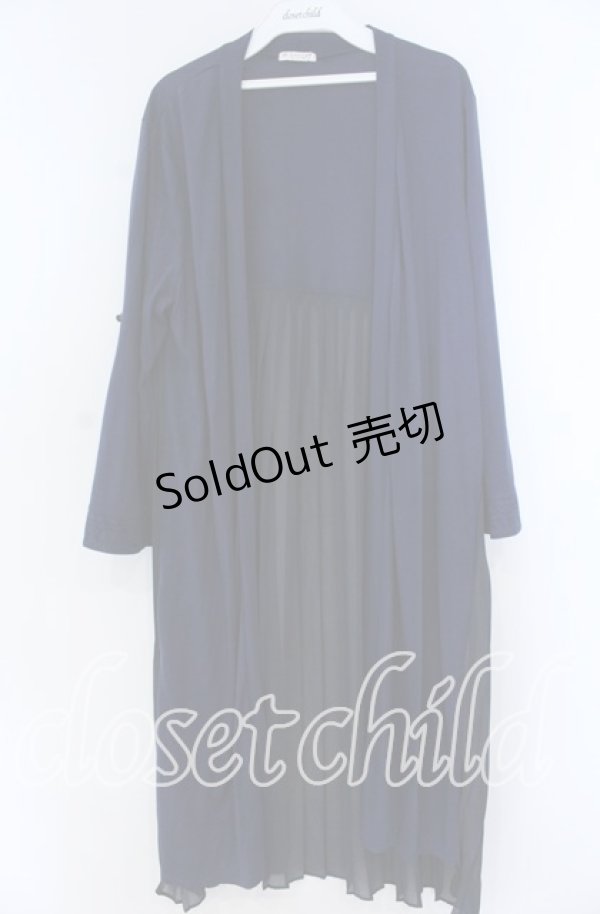 画像1: axes femme / ＵＶカットバックプリーツカーディガン M ネイビー O-25-12-05-1027-AX-TO-OW-OS (1)