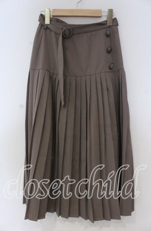 画像: axes femme / 切替プリーツミディスカート F ブラウン O-25-12-05-1030-AX-SK-OW-OS