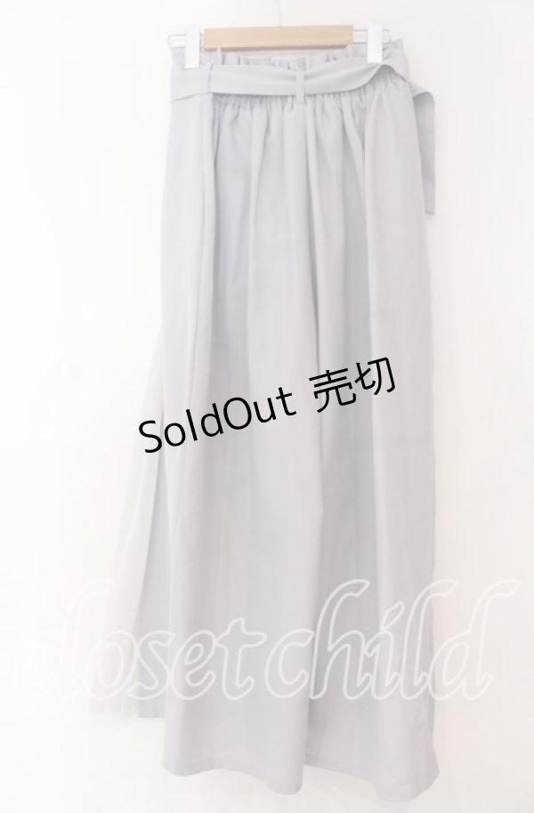 画像3: axes femme / サイドプリーツワイドパンツ M ブルー O-25-12-05-1031-AX-PA-OW-OS (3)