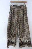 画像1: axes femme / チェックフロッキーワイドパンツ M ベージュ O-25-12-05-1032-AX-PA-OW-OS (1)