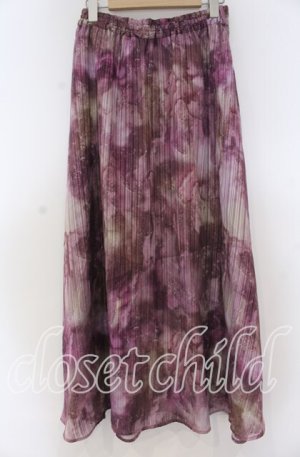 画像: axes femme / マーブルプリントスカート F パープル系 O-25-12-05-1034-AX-SK-OW-ZT1212G