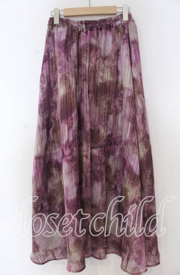 画像2: axes femme / マーブルプリントスカート F パープル系 O-25-12-05-1034-AX-SK-OW-ZT014 (2)