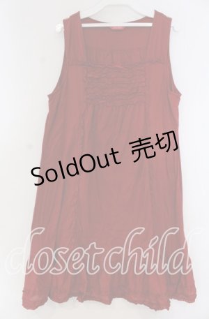 画像: PINK HOUSE / ローンフリル使いキャミソールチュニック  アカ O-25-12-05-1037-LO-TO-IG-ZT533