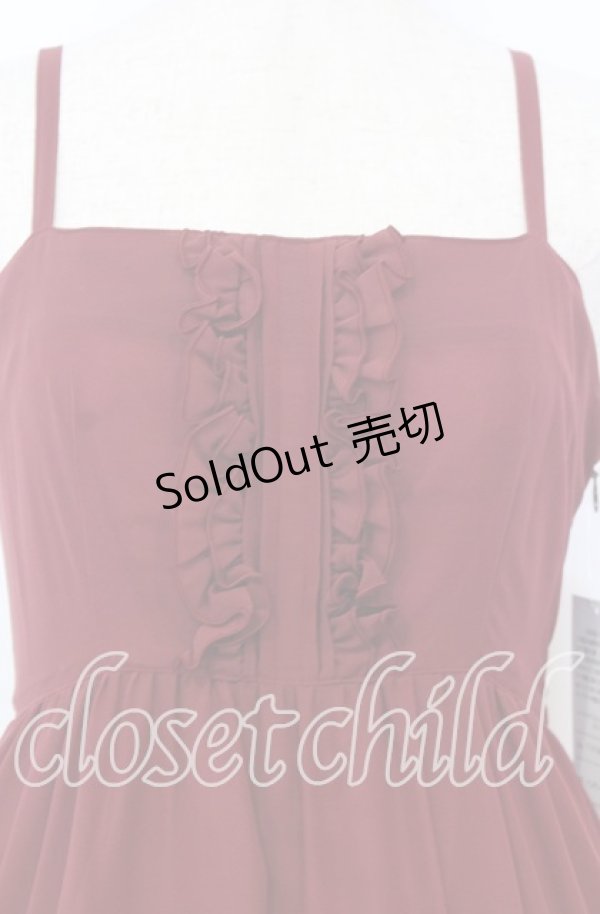 画像2: Victorian maiden / シャーリングシフォンロングアンダードレス  ワイン O-25-12-05-005-CL-OP-OW-OS (2)