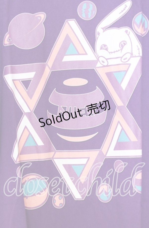 画像3: NieR CLOTHING / ペンタゴンプリントBIG Tシャツ  パープル O-25-12-05-058-PU-TS-YM-ZT040 (3)