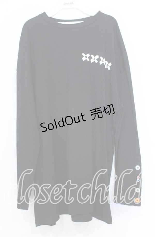 画像1: NieR CLOTHING / XXXプリントBIGカットソー F ブラック O-25-12-05-061-PU-TS-YM-ZT1211F (1)