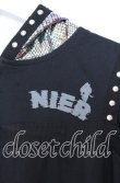 画像2: NieR CLOTHING / グリッター切り替えパーカー  ブラックｘシルバー O-25-12-05-062-PU-TO-YM-OS (2)