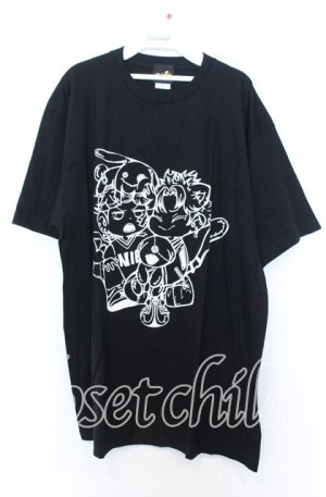 画像: NieR Clothing / 擬人化プリントBIG Tシャツ XL ブラック O-25-12-05-064-PU-TS-YM-OS
