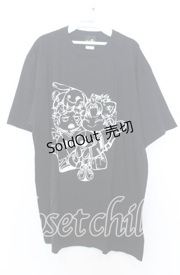 画像1: NieR CLOTHING / 擬人化プリントBIG Tシャツ XL ブラック O-25-12-05-064-PU-TS-YM-ZT078 (1)