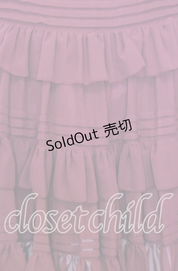 画像5: Victorian maiden / シャーリングシフォンロングアンダードレス  ワイン O-25-12-05-005-CL-OP-OW-OS (5)