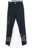 画像1: NieR CLOTHING / レースアップストレッチパンツ F ブラック O-25-12-05-067-PU-PA-YM-ZT037 (1)
