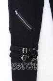 画像2: NieR CLOTHING / BELT×ZIPPER Visual STYLISHパンツ F ブラック O-25-12-05-068-PU-PA-YM-ZT041 (2)