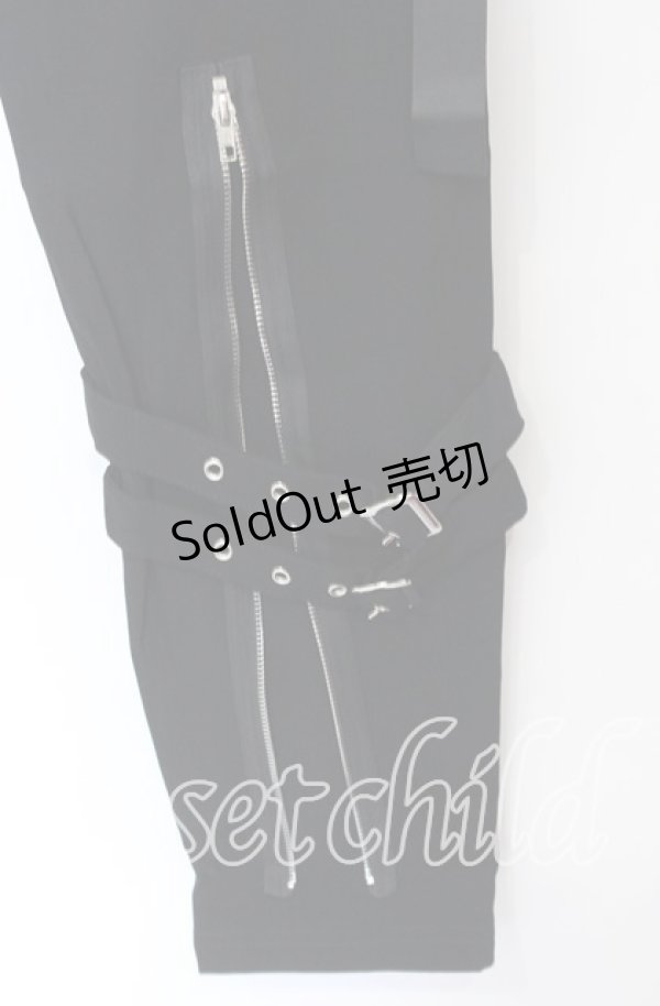 画像5: NieR CLOTHING / BELT×ZIPPER Visual STYLISHパンツ F ブラック O-25-12-05-068-PU-PA-YM-ZT041 (5)