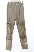 画像1: NieR CLOTHING / ベルトジップパンツ F カーキ O-25-12-05-069-PU-PA-YM-ZT040 (1)