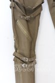 画像2: NieR CLOTHING / ベルトジップパンツ F カーキ O-25-12-05-069-PU-PA-YM-ZT040 (2)