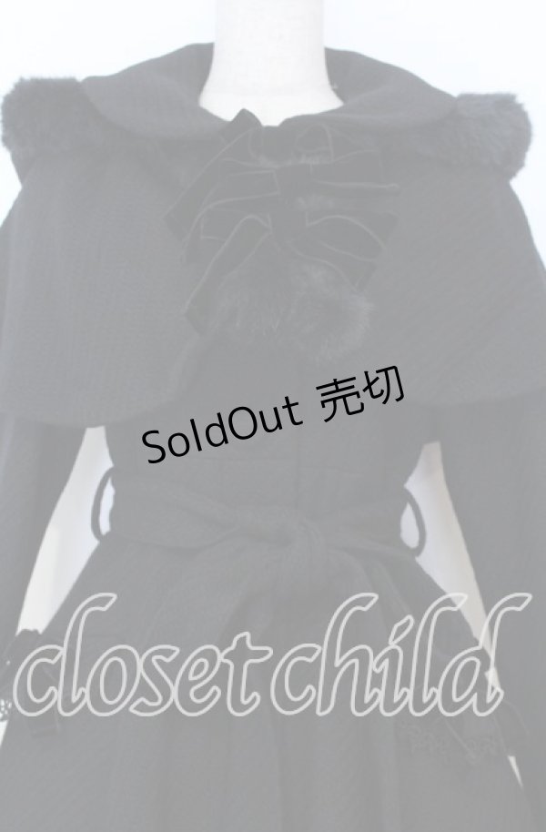 画像2: Victorian maiden / フードケープ付エレガントコート  ブラック O-25-12-05-006-CL-CO-OW-OS (2)