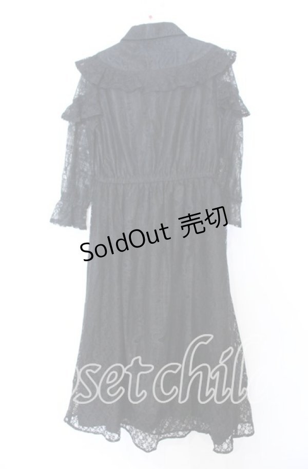 画像3: axes femme / 総レースワンピース  クロ O-25-12-05-071-AX-OP-IG-OS (3)