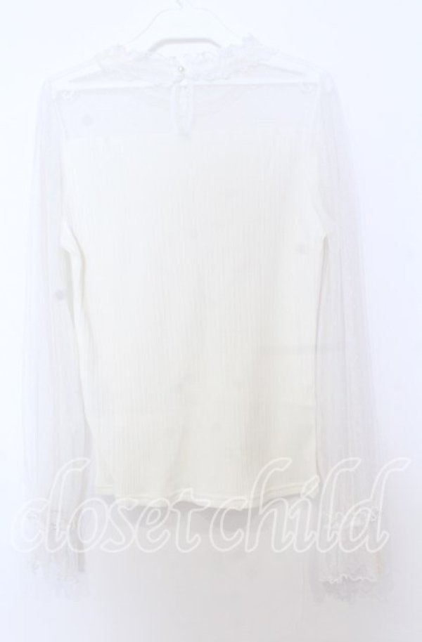 画像3: axes femme / ドットチュール切替プルオーバー  オフ O-25-12-05-074-AX-BL-IG-ZT522 (3)