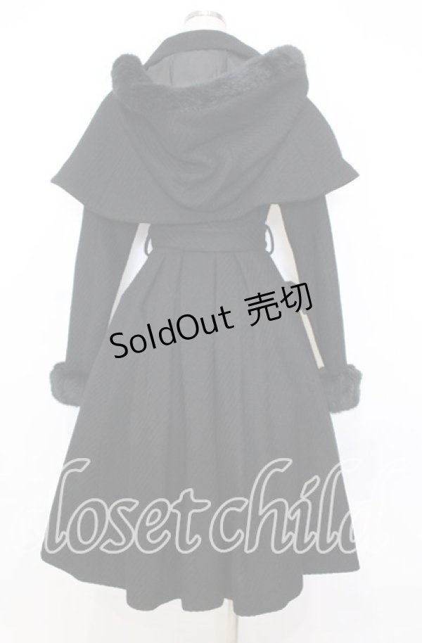 画像4: Victorian maiden / フードケープ付エレガントコート  ブラック O-25-12-05-006-CL-CO-OW-OS (4)