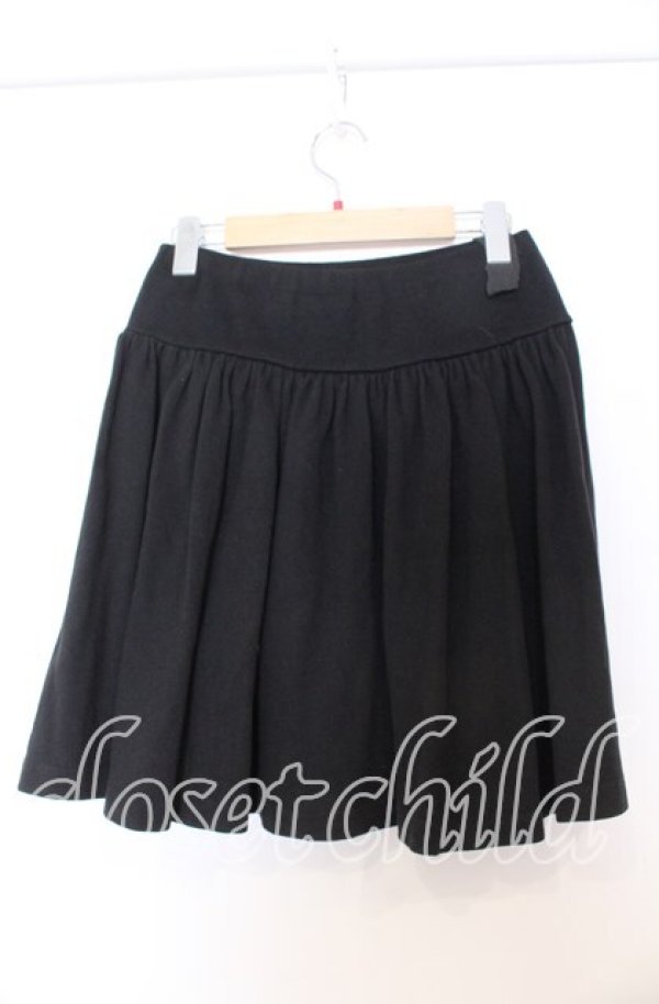 画像4: MILK / ロゴ刺繍裏毛スカート  クロ O-25-12-05-077-ML-SK-IG-ZT369 (4)