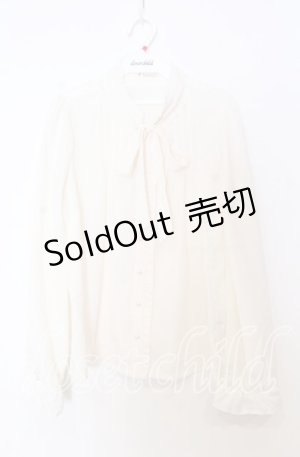 画像: axes femme / ボウタイブラウス  オフ O-25-12-05-080-AX-BL-IG-OS