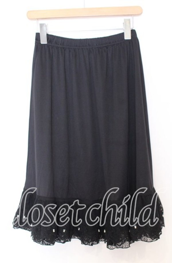画像3: axes femme / レース重ねペチスカート  クロ O-25-12-05-083-AX-SK-IG-ZT522 (3)