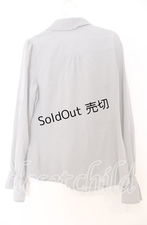 画像3: axes femme / ラッフルフリルブラウス  グレー O-25-12-05-084-AX-BL-IG-OS (3)