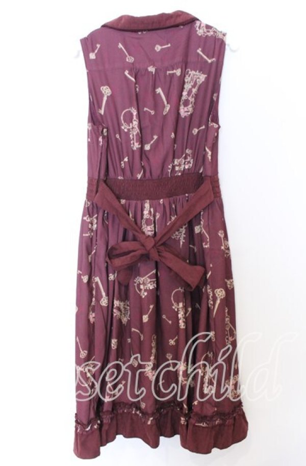 画像3: axes femme / 懐かしの物語ワンピース  ワイン O-25-12-05-087-AX-OP-IG-OS (3)