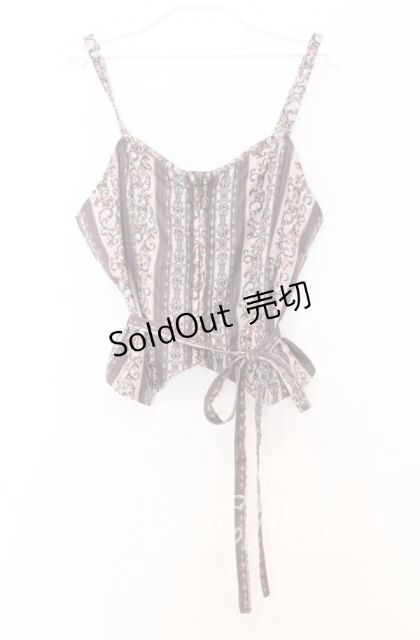 画像1: axes femme / オーナメント縦柄ビスチェ  ベージュ系 O-25-12-05-089-AX-TO-IG-ZT045 (1)