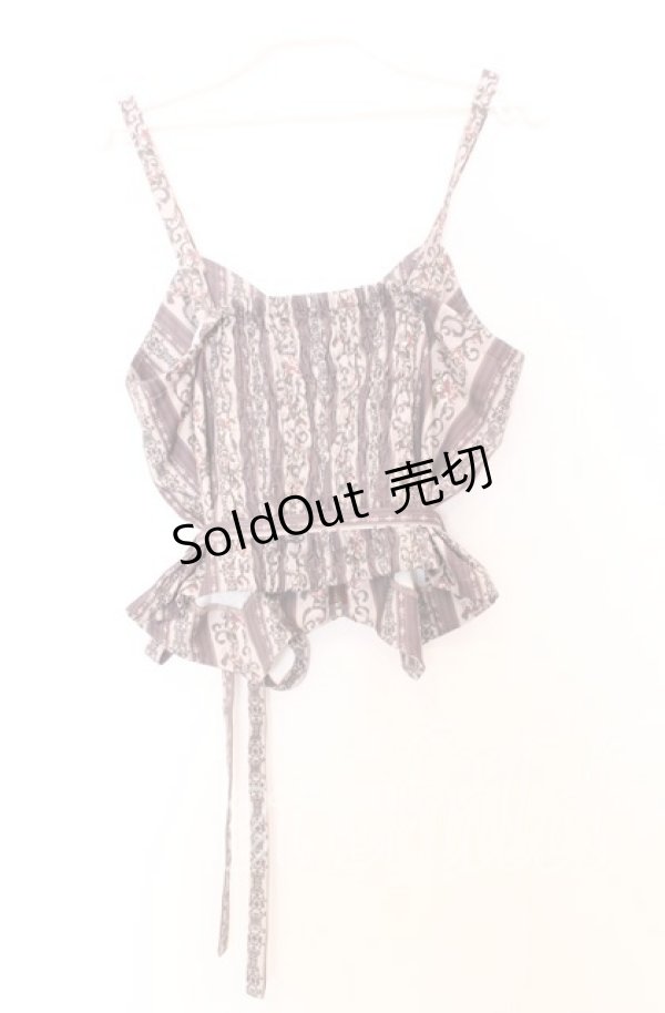 画像3: axes femme / オーナメント縦柄ビスチェ  ベージュ系 O-25-12-05-089-AX-TO-IG-ZT045 (3)