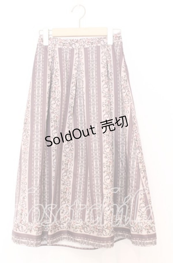 画像1: axes femme / オーナメント縦柄スカート  ベージュ系 O-25-12-05-090-AX-BL-IG-OS (1)