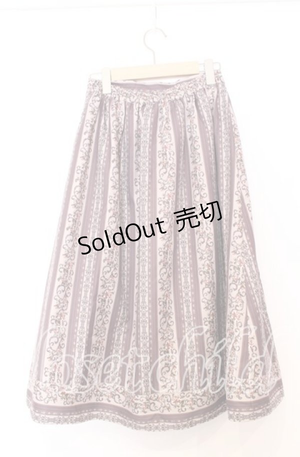 画像3: axes femme / オーナメント縦柄スカート  ベージュ系 O-25-12-05-090-AX-BL-IG-OS (3)