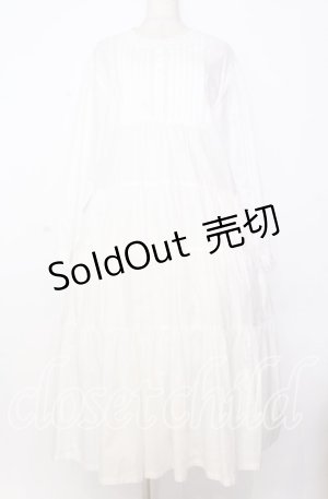 画像: PINK HOUSE / ティアードワンピース  ブロード・シロ O-25-12-05-010-LO-OP-IG-OS