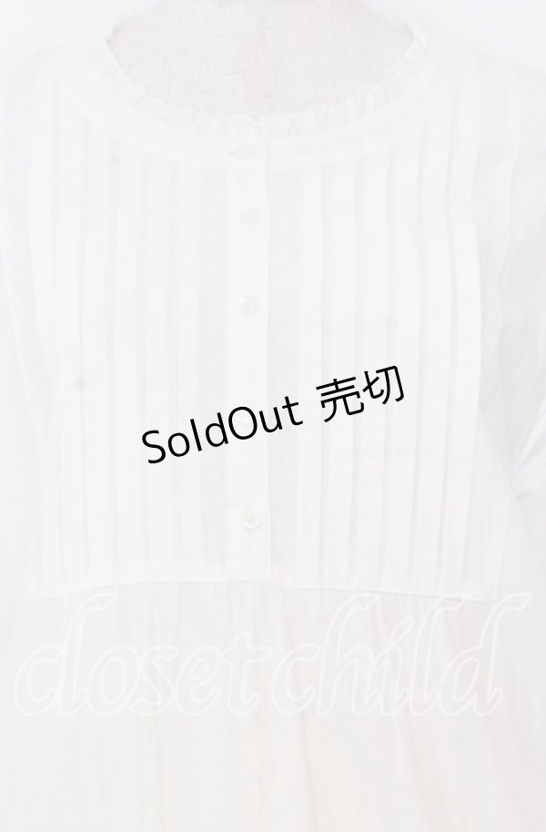 画像2: PINK HOUSE / ティアードワンピース  ブロード・シロ O-25-12-05-010-LO-OP-IG-OS (2)