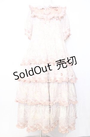 画像: PINK HOUSE / バラ園うさぎプリントパッチワークワンピース  ピンク O-25-12-05-011-LO-OP-IG-OS