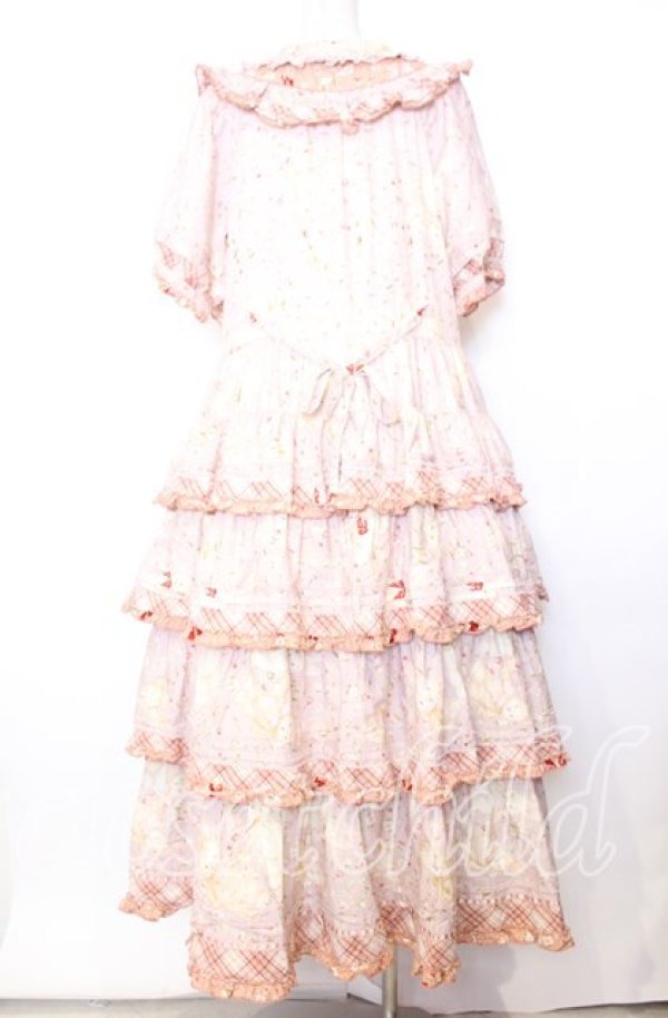画像5: PINK HOUSE / バラ園うさぎプリントパッチワークワンピース  ピンク O-25-12-05-011-LO-OP-IG-OS (5)