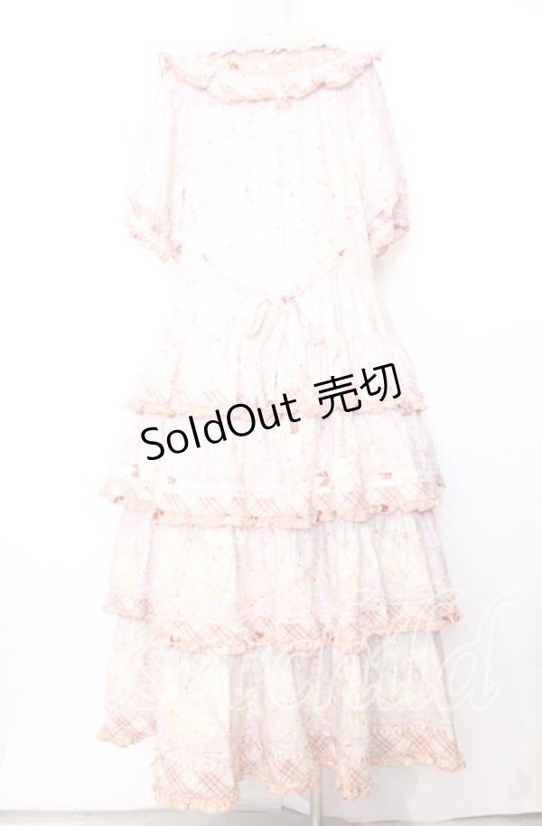 画像5: PINK HOUSE / バラ園うさぎプリントパッチワークワンピース  ピンク O-25-12-05-011-LO-OP-IG-OS (5)