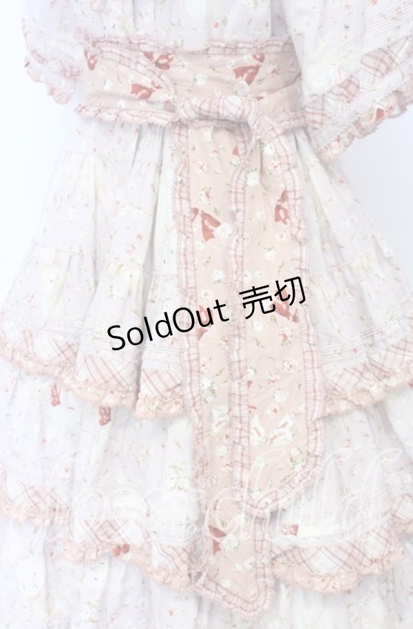 画像6: PINK HOUSE / バラ園うさぎプリントパッチワークワンピース  ピンク O-25-12-05-011-LO-OP-IG-OS (6)