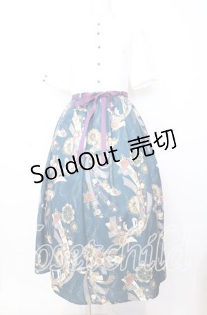 画像: axes femme / 燦爛柄ワンピース  シロ×グリーン O-25-12-05-012-AX-OP-IG-OS