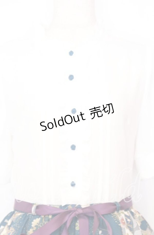 画像2: axes femme / 燦爛柄ワンピース  シロ×グリーン O-25-12-05-012-AX-OP-IG-OS (2)