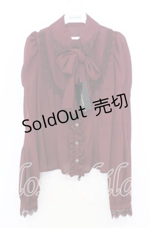 画像: Victorian maiden / ノーブルレースインタックブラウス  ワイン O-25-12-05-013-CL-BL-OW-OS