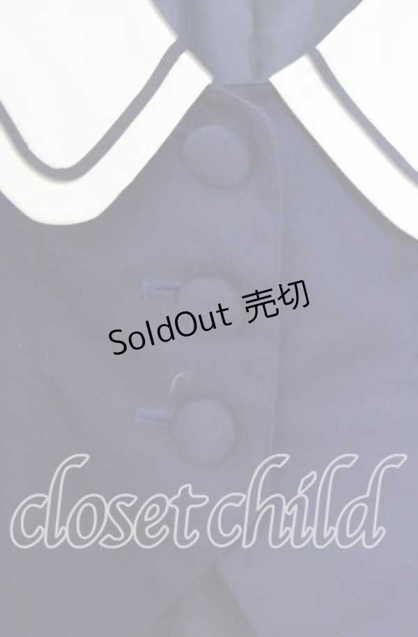 画像2: Victorian maiden / ブリティッシュマリンベスト  ネイビー×キナリ O-25-12-05-015-CL-TO-OW-OS (2)