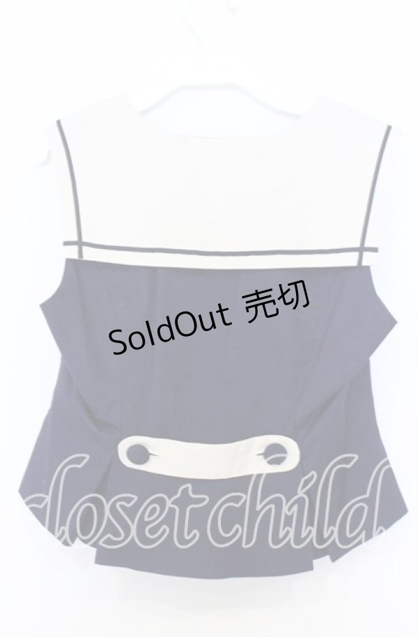 画像3: Victorian maiden / ブリティッシュマリンベスト  ネイビー×キナリ O-25-12-05-015-CL-TO-OW-OS (3)