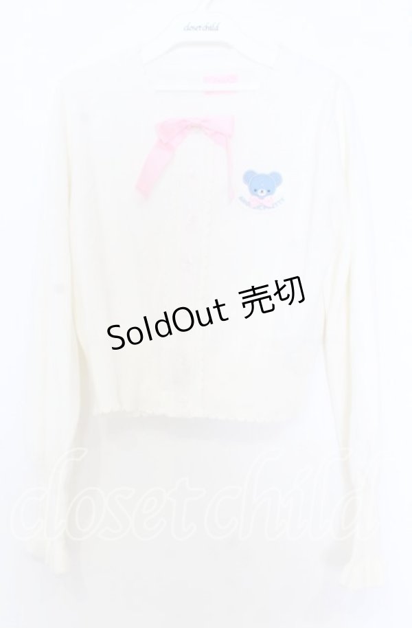 画像1: Angelic Pretty / Milkyベアーニットカーディガン  オフ O-25-12-05-016-AP-TO-IG-OS (1)